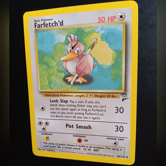 Farfetch'd Pokemon Card - Base Set 2 - NO. 40/130 Uncommon Non-Holo - Picture 5 of 9